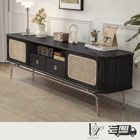 HYNX Rattan TV Console Cabinet - Exclusivia