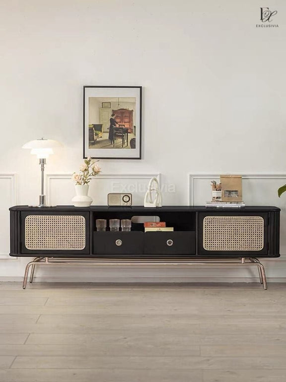 HYNX Rattan TV Console Cabinet - Exclusivia