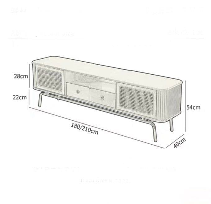 HYNX Rattan TV Console Cabinet - Exclusivia