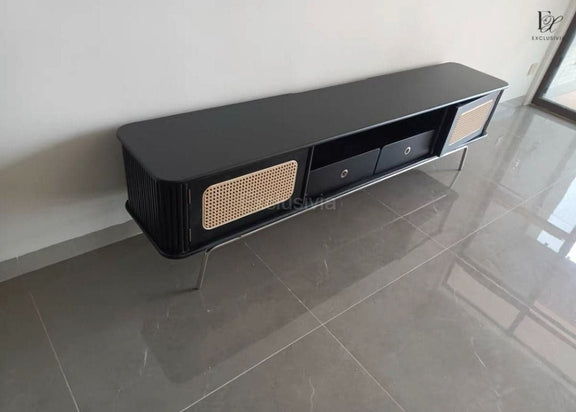 HYNX Rattan TV Console Cabinet - Exclusivia