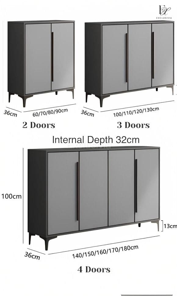 HYPNO Shoe Cabinet Rack Aluminium - Exclusivia