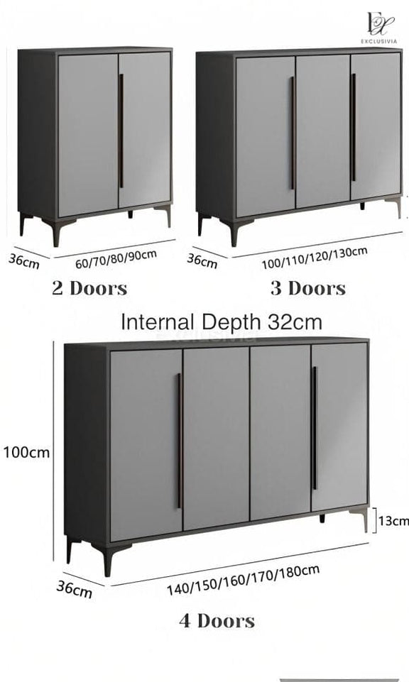 HYPNO Shoe Cabinet Rack Aluminium - Exclusivia