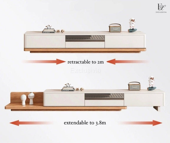 JARED Japandi Extendable TV Console - Exclusivia