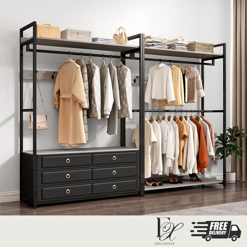 JONNY Modern Open Concept Wardrobe - Exclusivia