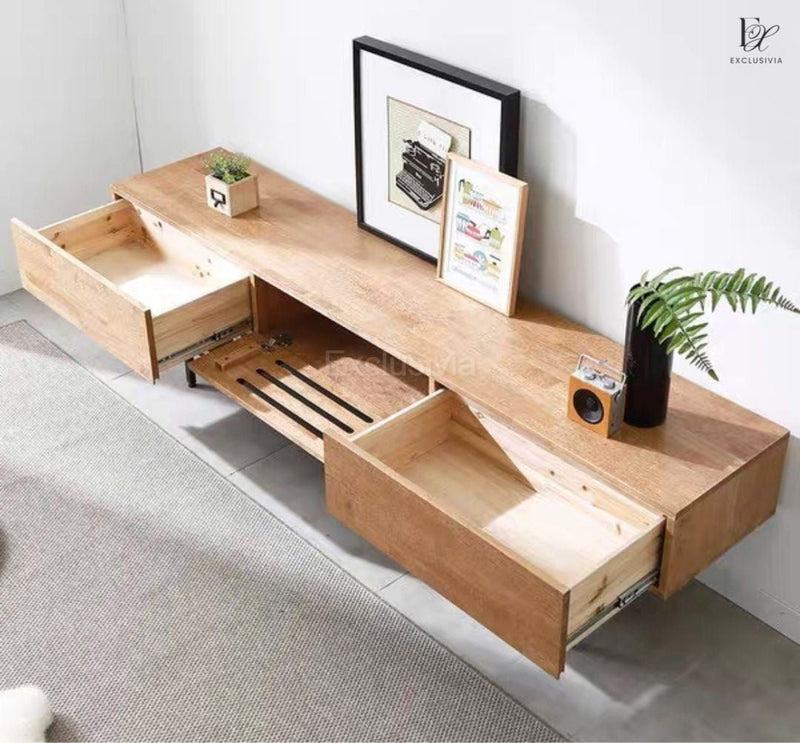 JOSEF Industrial Solid Wood TV Console - Exclusivia