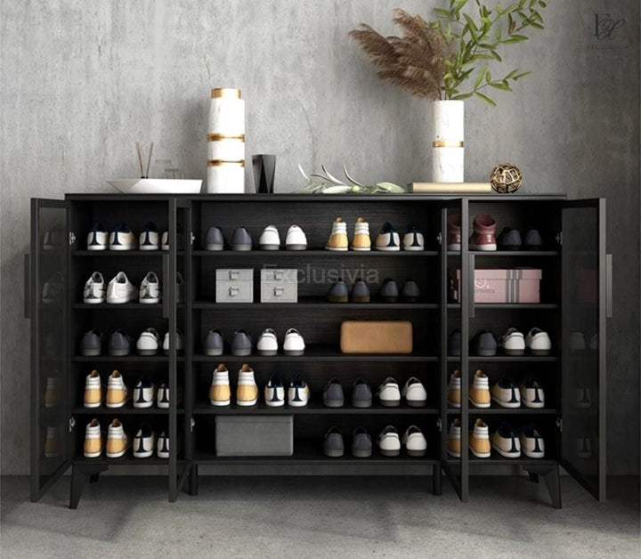 JUPITER Modern Glass Shoe Cabinet - Exclusivia