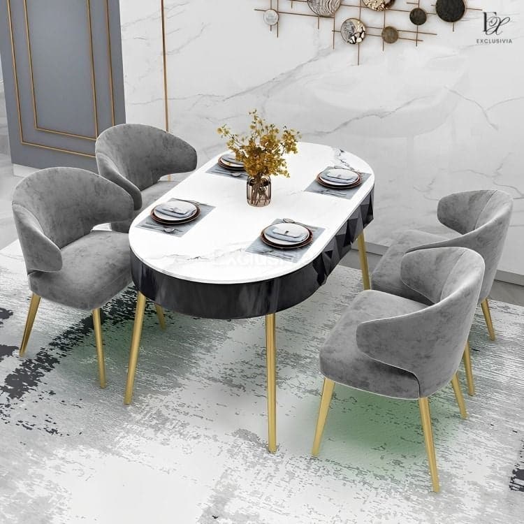 KAJA Marble Dining Table & Chairs - Exclusivia