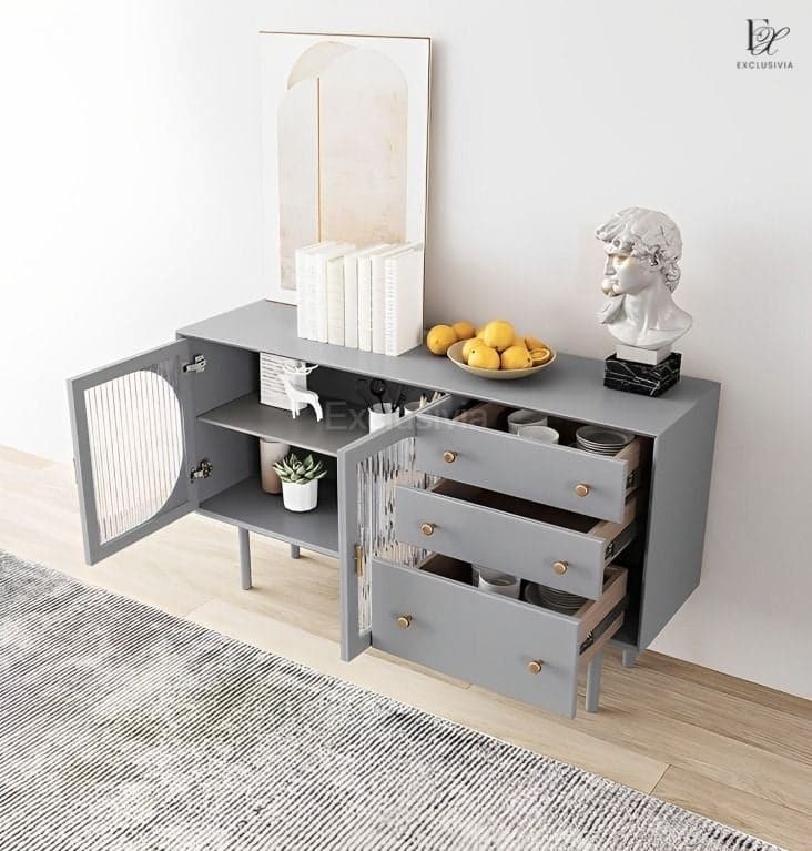 KIRAN Rattan Sideboard Console Cabinet - Exclusivia