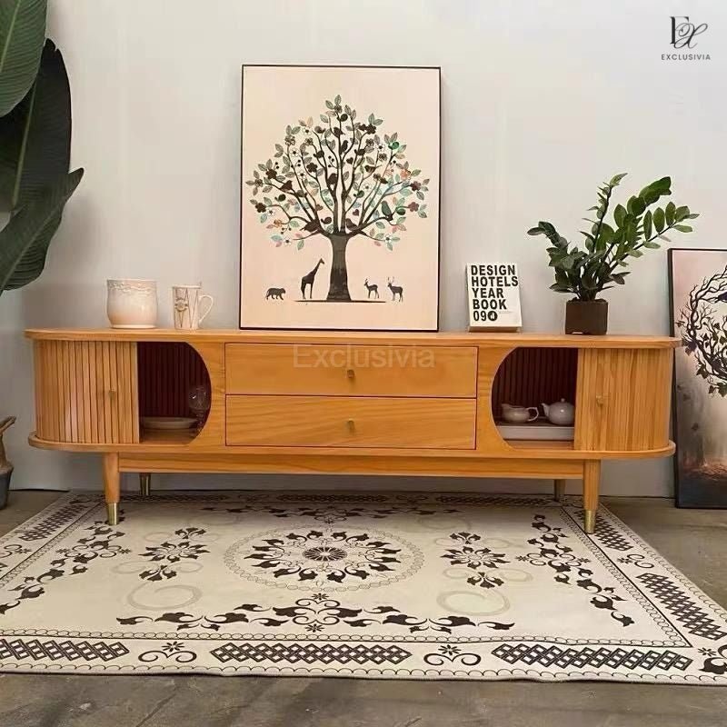 KONRAD Rustic Solid Wood TV Console - Exclusivia