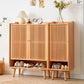 LANCE Shoe Cabinet Rack Solid Wood Japandi - Exclusivia