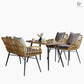 LAROI Outdoor Rattan Dining Table & Bench - Exclusivia