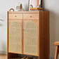 LAUREN Rattan Shoe Cabinet Rack - Exclusivia