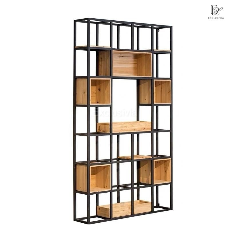 LEYTON Industrial Metal Shelf - Exclusivia