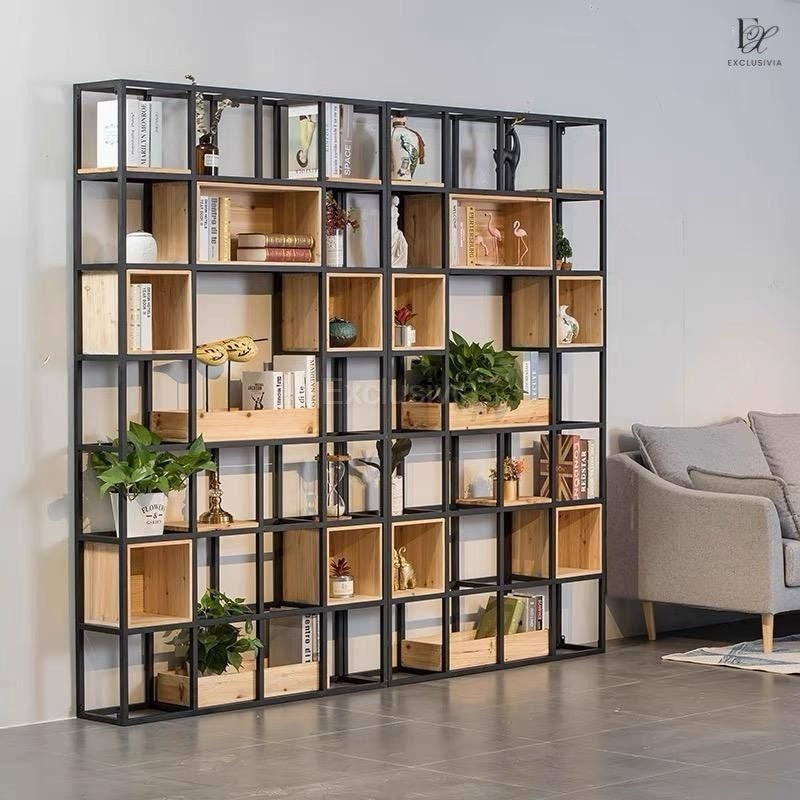 LEYTON Industrial Metal Shelf - Exclusivia