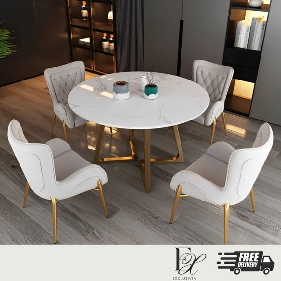 LISA Marble Dining Table Round - Exclusivia