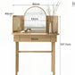 LOXY Rattan Vanity Table Dresser - Exclusivia