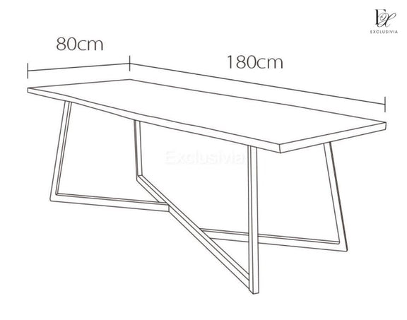 MARINI Contemporary Pine Wood Conference Dining Table - Exclusivia