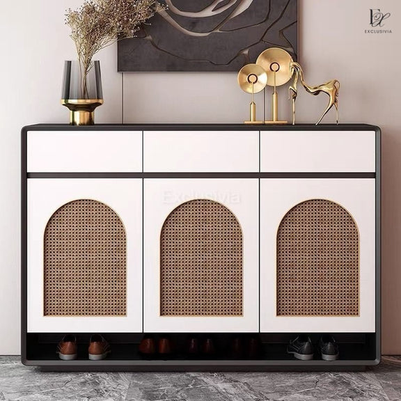 MARK Rattan Shoe Cabinet Rack - Exclusivia