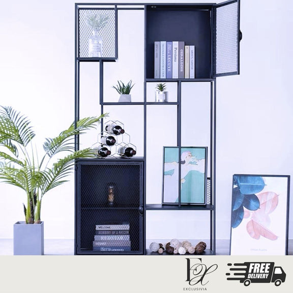 MARVIN Modern Industrial Metal Display Shelf - Exclusivia