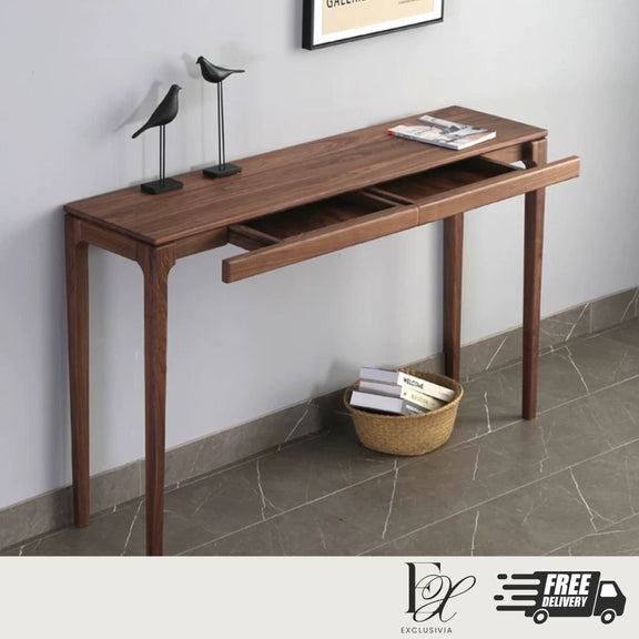 MIQUE Rustic Solid Wood Console Table - Exclusivia