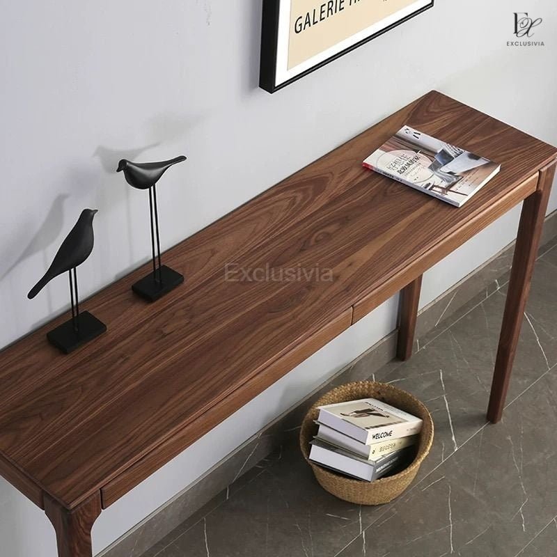 MIQUE Rustic Solid Wood Console Table - Exclusivia