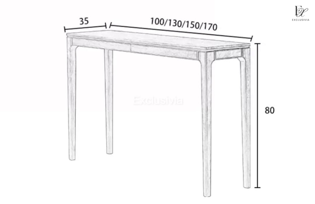 MIQUE Rustic Solid Wood Console Table - Exclusivia