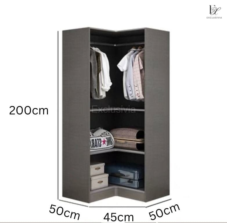 MIYA Glass Wardrobe Cabinet Modern - Exclusivia