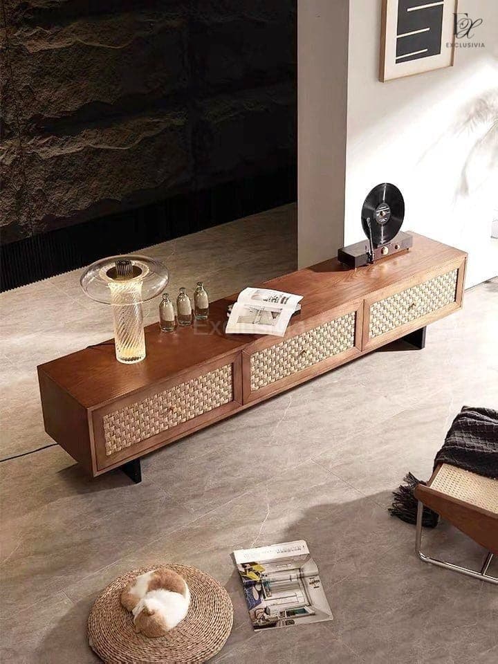 MONX Rattan TV Console TV Cabinet - Exclusivia