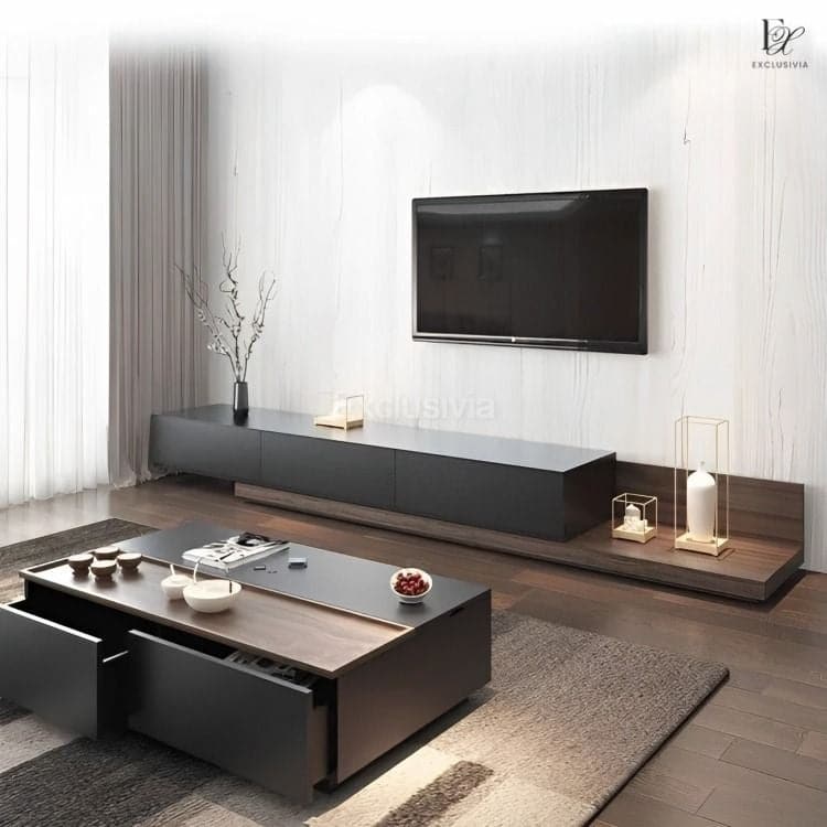 MYTHOS TV Console Extendable Wooden - Exclusivia