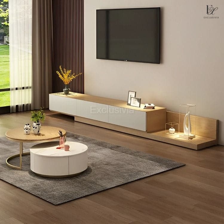 MYTHOS TV Console Extendable Wooden - Exclusivia