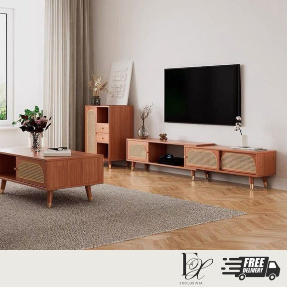 NICHE Extendable rattan tv console - Exclusivia