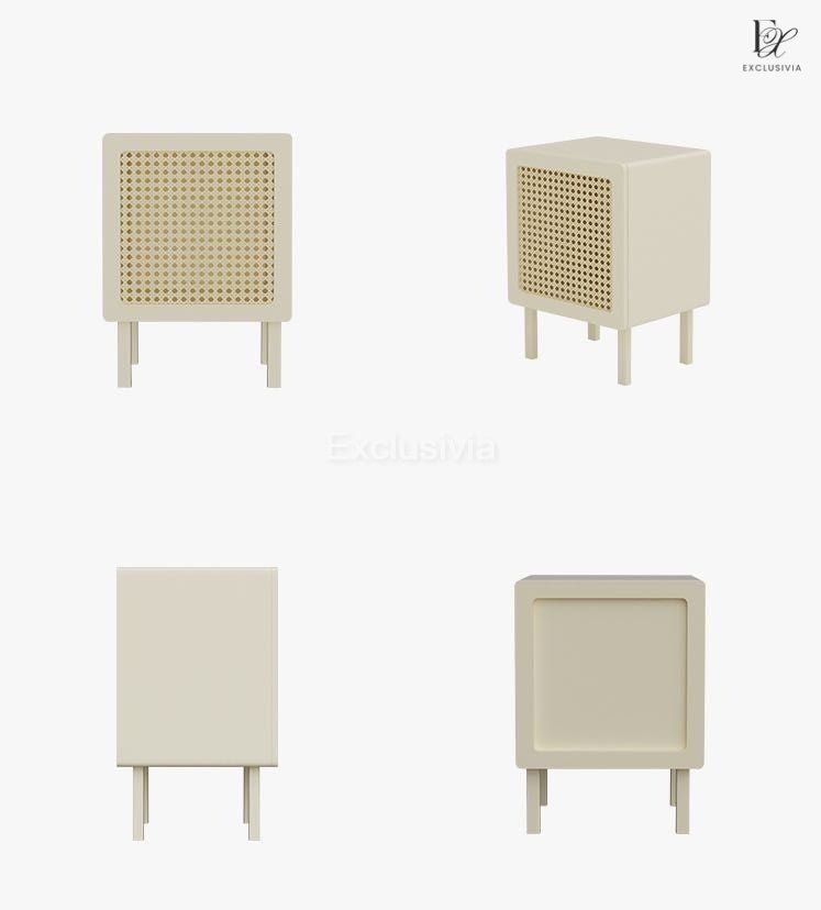 NIMBUS Rattan Bedside Table Cabinet - Exclusivia