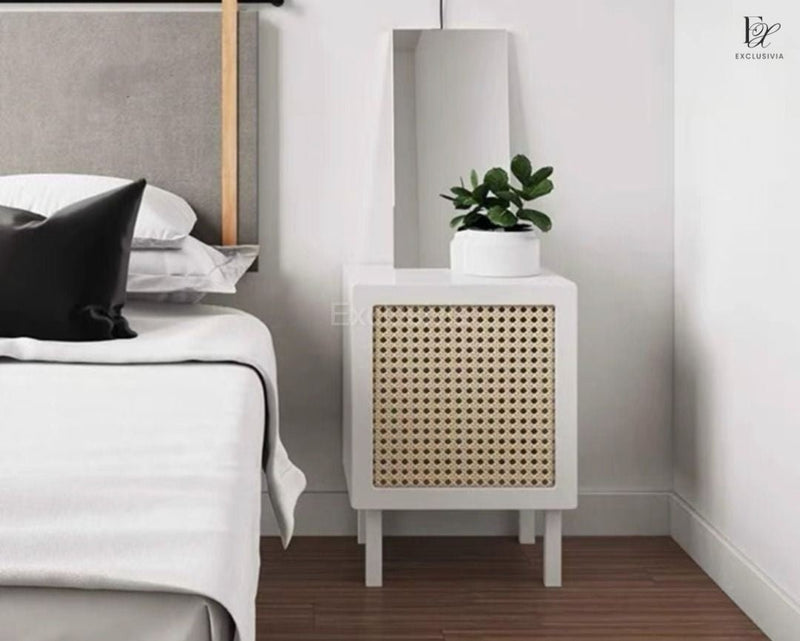 NIMBUS Rattan Bedside Table Cabinet - Exclusivia