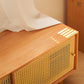 OAKTI Shoe Cabinet Rattan Wooden - Exclusivia