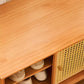 OAKTI Shoe Cabinet Rattan Wooden - Exclusivia