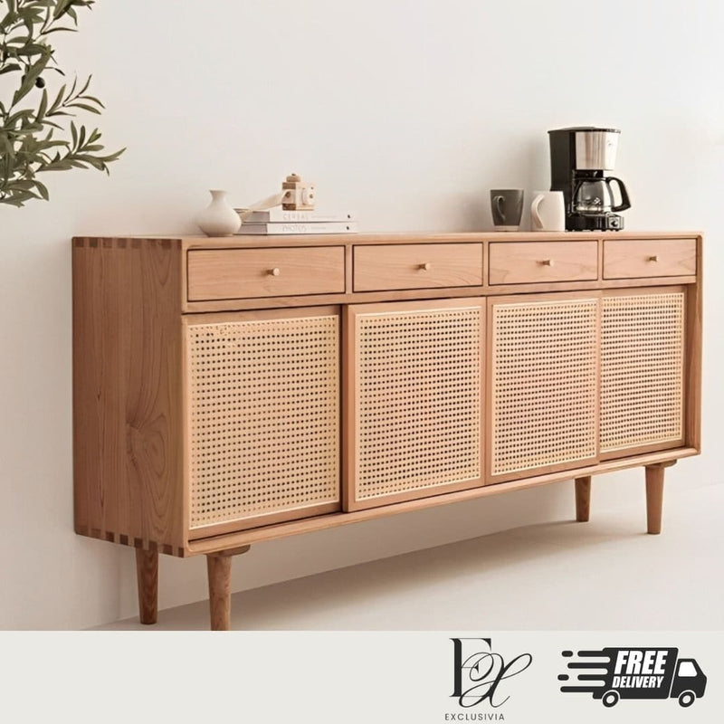 OLIVER Rattan Shoe Cabinet Sideboard Drawer - Exclusivia