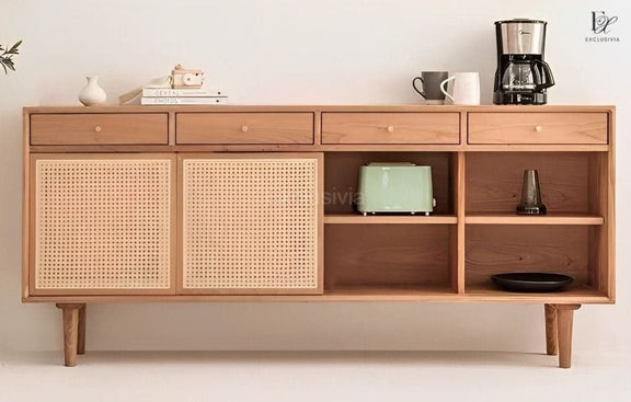 OLIVER Rattan Shoe Cabinet Sideboard Drawer - Exclusivia