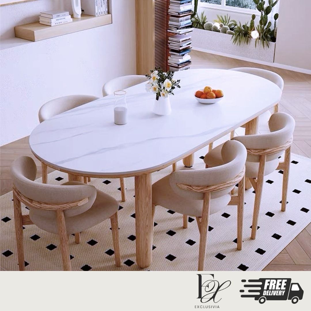 PANKRATON Japandi Sintered Stone Dining Table - Exclusivia