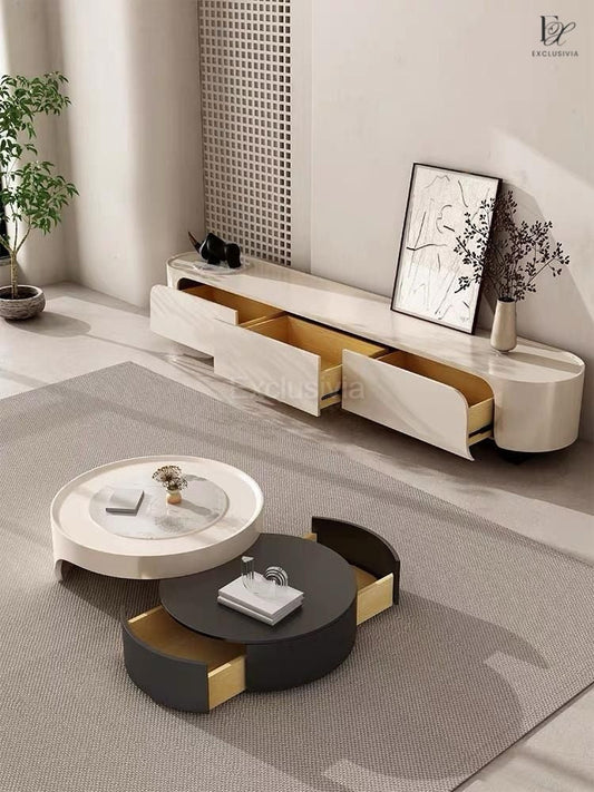 PEDESTAL Modern TV Console - Exclusivia