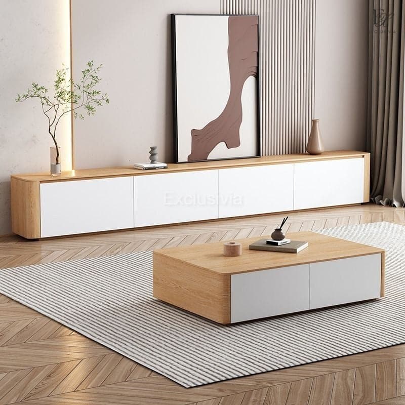 PENDO TV Console Coffee Table Japandi - Exclusivia