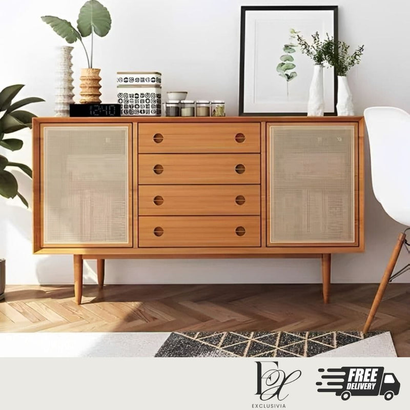 PINERO Rattan Sideboard Cabinet Console - Exclusivia