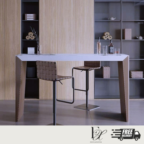 PRIMORIAL Modern Sintered Stone Bar Table - Exclusivia