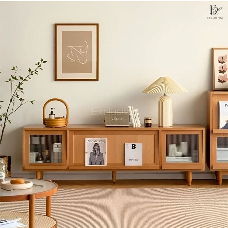 RANDY TV Console Sideboard Rattan - Exclusivia