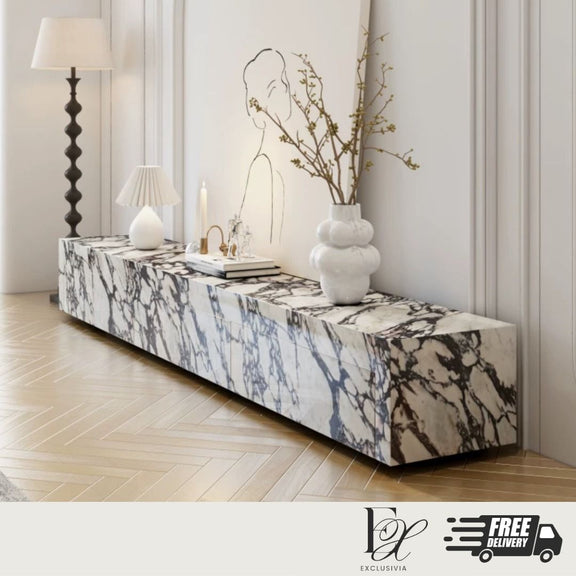 RAVEL Contemporary marble TV console - Exclusivia