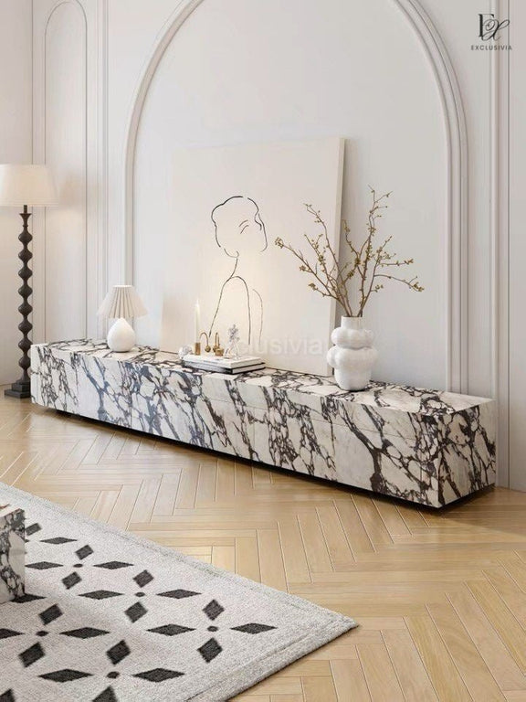 RAVEL Contemporary marble TV console - Exclusivia