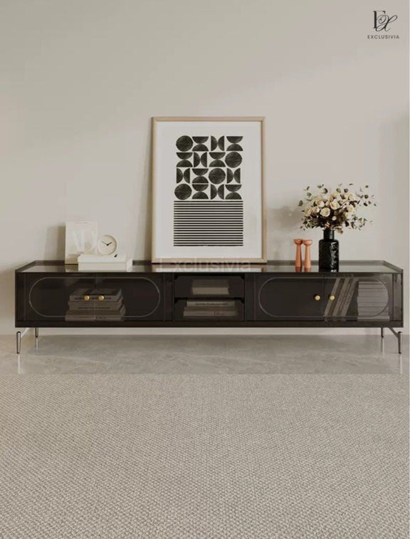 RAVEN Modern Acrylic TV Console - Exclusivia