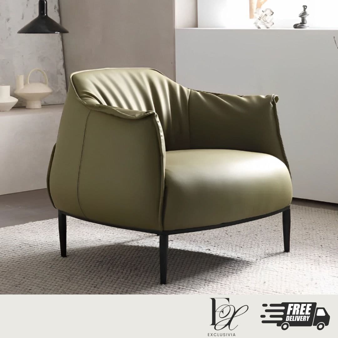 RMZ Modern Faux Leather Armchair - Exclusivia