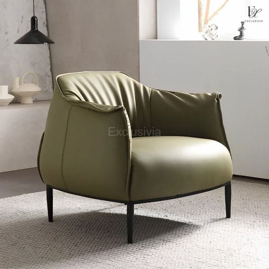 RMZ Modern Faux Leather Armchair - Exclusivia