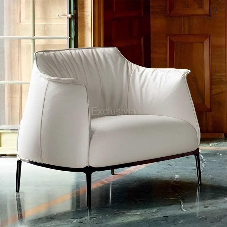 RMZ Modern Faux Leather Armchair - Exclusivia