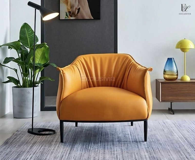 RMZ Modern Faux Leather Armchair - Exclusivia